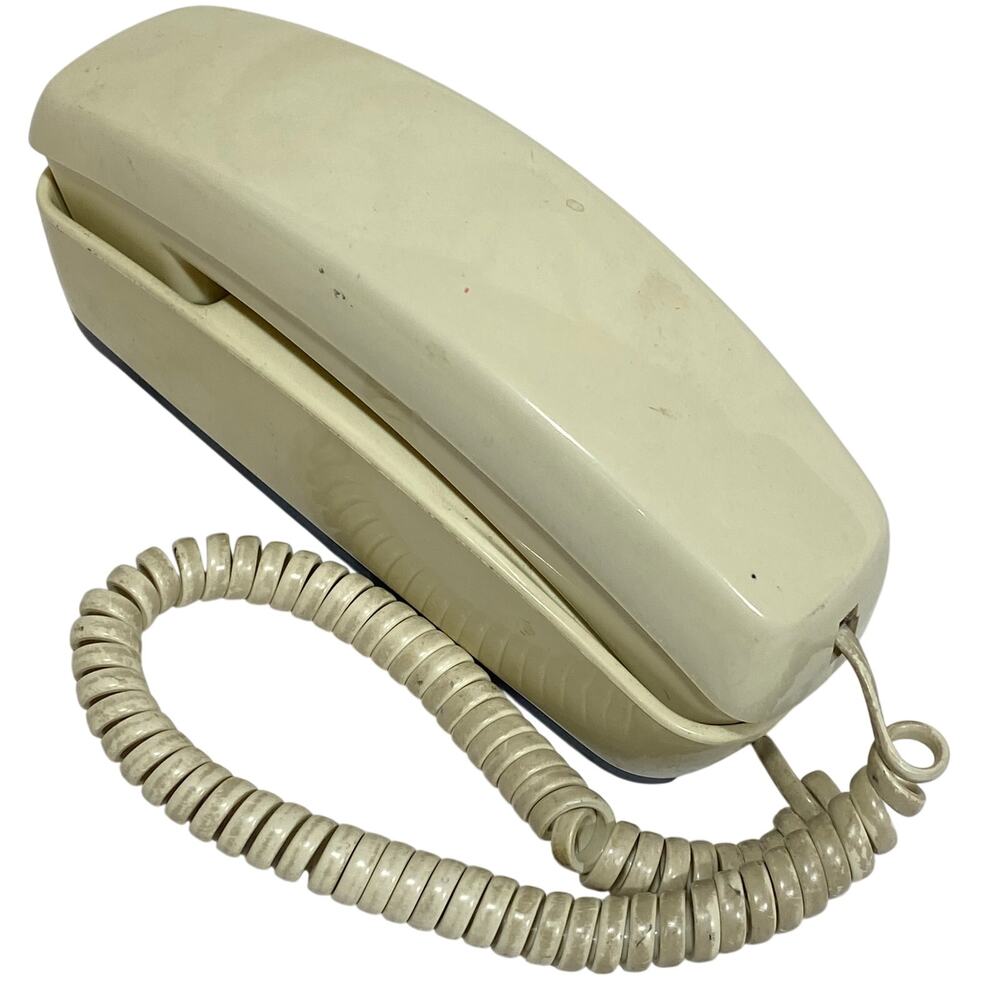 Sears SR 2000 Series Trimline Push Button Telephone Wall Desk Phone Cream